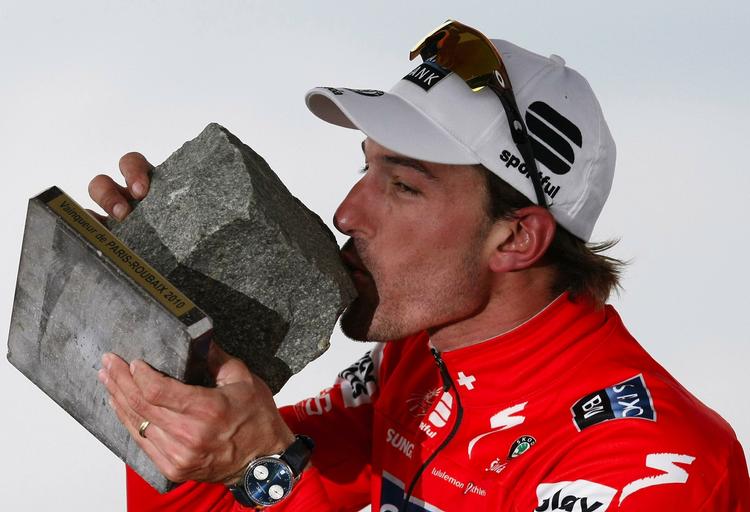HATTRICK. Lige som i 2006 og 2010 (billedet) var der er brosten til Fabian Cancellara. 