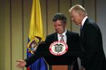 Visit. Præsident Juan Manuel Santos (til venstre) havde for nylig besøg af den amerikanske vicepræsident, Joe Biden. 