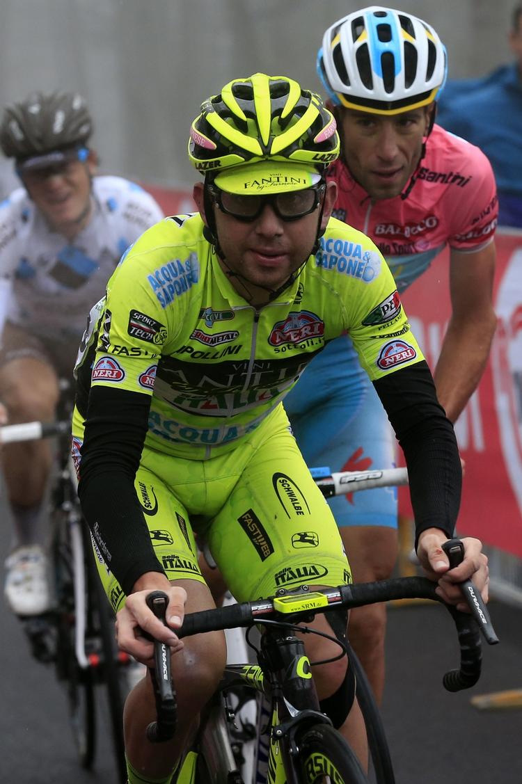 dopingsnyder. Mauro Santambrogio på vej mod sejr på 14. etape af årets Giro d'Italia. 