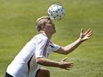 TOPSCORER. Mod Georgien stiller Danmark med seks spillere fra Superligaen, blandt dem topscoreren Andreas Cornelius. 