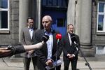 Angreb. Hackere har fået adgang til fire millioner oplysninger, siger Jens henrik Højbjerg på et pressemøde foran Københavns Politigård. 