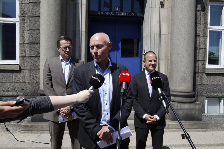 Angreb. Hackere har fået adgang til fire millioner oplysninger, siger Jens henrik Højbjerg på et pressemøde foran Københavns Politigård. 