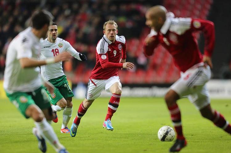 Kreatør. Michael Krohn-Dehli under landskampen mellem Danmark og Bulgarien i Parken i Marts. 