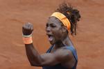 Tennis. Serena Williams fejrer sejren i French Open. 