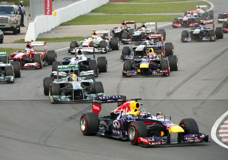 POLE. Fra start til mål var Sebastian Vettel i front i Montreal. 