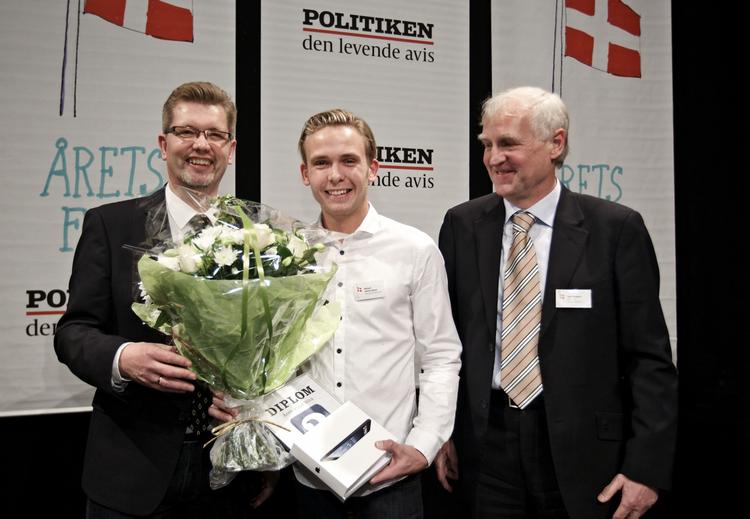 FUNDET. I 2011 fik Michael Jepsen Jensen sit store gennembrud og blev nomineret til titlen som Årets Fund, hvor Københavns overborgmester, Frank Jensen, (tv.) og DIF-formand Niels Nygaard uddelte priserne. 