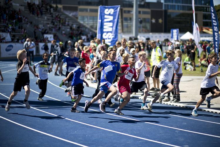 FINALE. Fra 400 meter mandag ved Skole OL på Østerbro. 