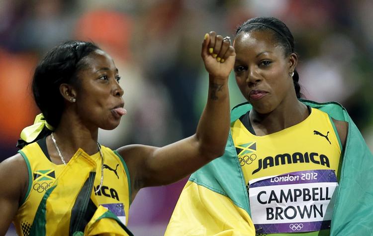 Snuppet. På rygteplan forlyder det, at Veronica Campbell-Brown (th) er blevet testet positiv. 