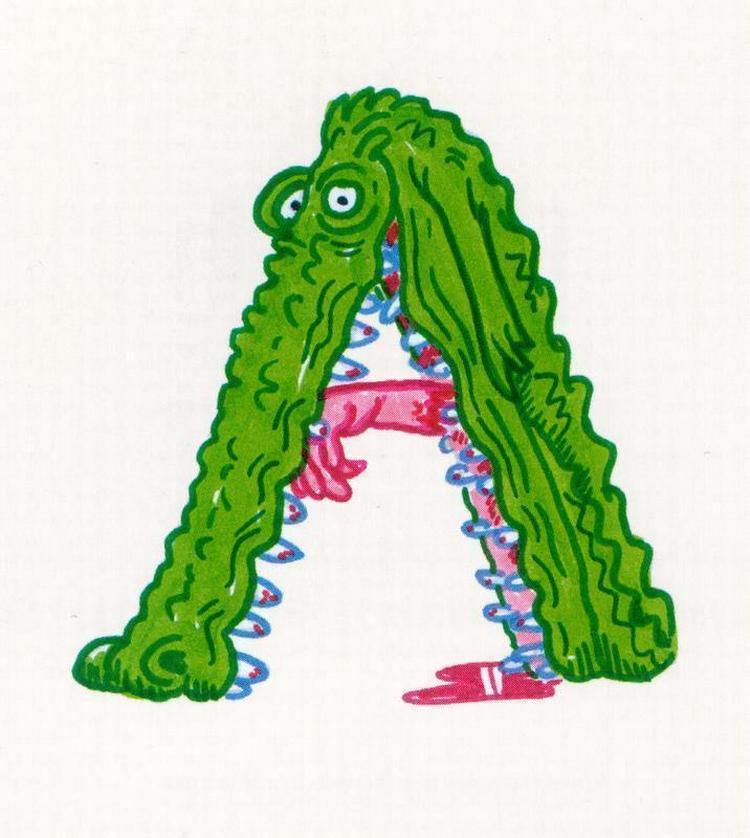 Tænder. ABC i Morgenthalers streg fra 'Anders Morgenthalers alfabet'. 