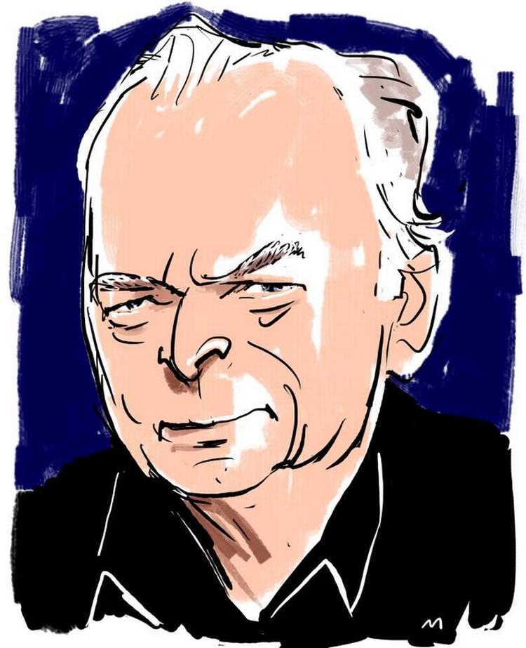 Rutineret. Georg Peter Brandt, bedre kendt som Peter Belli, runder i dag 70 år. Tegning: Mette Dreyer 