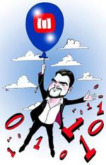 Ferielæsning. Iværksætteren Morten Strunge har allerede inden opstarten af Mofibo sat standarden for dansk abonnement på e-bøger. Tegning: Anne-Marie Steen Petersen 