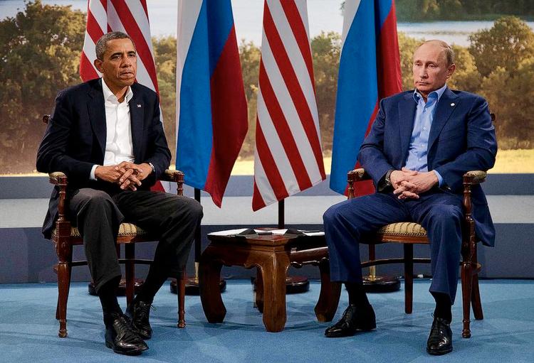 Stenansigter. Obama og Putin under det netop overståede G8-møde i Nordirland. 
