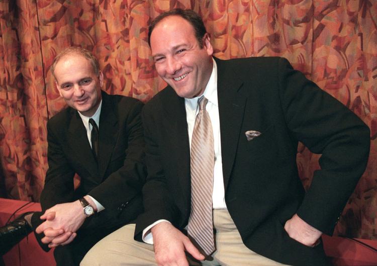 James Gandolfini i selskab med David Chase, skaberen af 'The Sopranos'. 