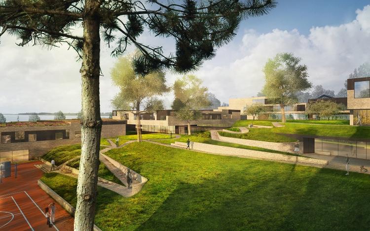 Psykiatri. Sådan ser det nye retspsykiatriske center ved Roskilde Fjord ud. Her kan de indsatte deltage i en række aktiviteter, bl.a. musik, bordtennis og powerfitness. 