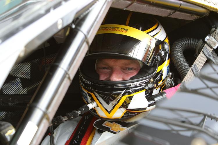 tragedie. Jan Magnussen ses her før Le Mans efter en træningstur på banen i sin Corvette. 