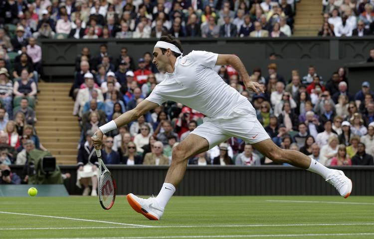 Selvlysende. Roger Federer i aktion i 1. runde. 