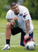 Drabsmand? Aaron Hernandez var i 2012 med til at vinde Super Bowl. 