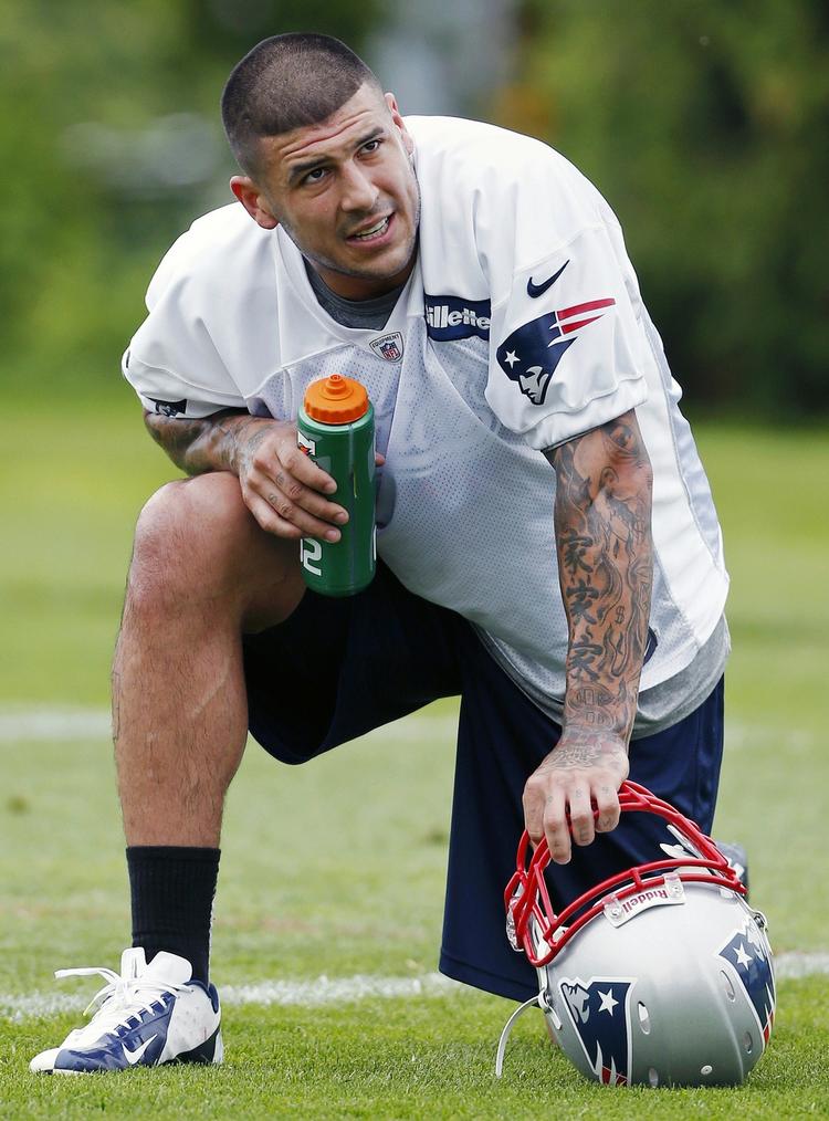 Drabsmand? Aaron Hernandez var i 2012 med til at vinde Super Bowl. 