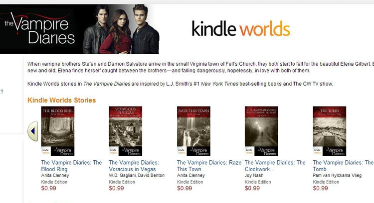 FANSKABT. Fan-fiktion bliver et mere og mere udbredt fænomen. Nu har Amazon sat det i system med Kindle Worlds, hvor man blandt andet helt lovligt kan udgive sine egne fortællinger i serier som 'The Vampire Diaries' (bill.) 