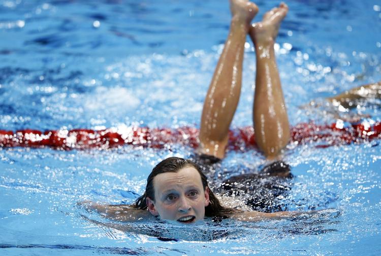 OVERHALET. Indtil finalen i de britiske mesterskaber var OL-guldvinderen Katie Ledecky (billedet) årets hurtigste i 800 meter fri, men den rangliste toppes nu af en waliser fra Swansea. 