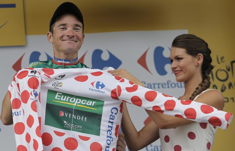 Nationalhelt. 34-årige Thomas Voeckler blev vinder af bjergkonkurrencen i 2012, hvor franskmanden lavede flere store spektakulære udbrud. 