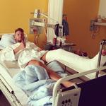 Skadet. Daniel Stenderup ligner dags dato ikke en mand, der er kampklar om tre uger. 