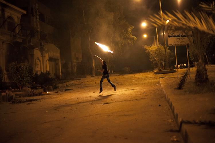 årsdag. Der var indkaldt til store protestdemonstrationer i Egypten i går på årsdagen for præsident Morsis indsættelse. 