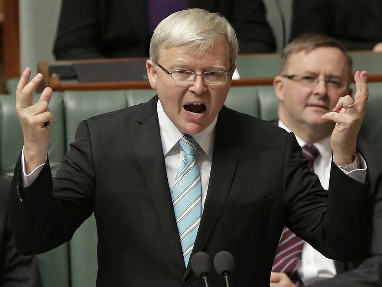 vinder. Kevin Rudd kom til magten i Australien i onsdags, da han slog den siddende premierminister, Julia Gillard, i et dramatisk formandsopgør. 
