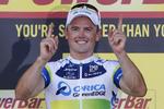Etapesejr. Simon Gerrans kune smile efter den tætte sejr efter Sagan. 