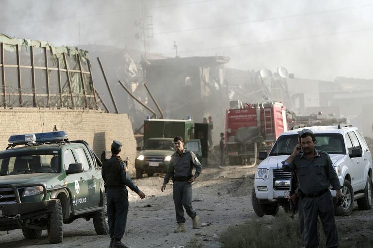 SELVMORDSBOMBE. Tidligt i morges tog Taleban ansvaret for angreb på virksomhed i det nordlige Kabul. 