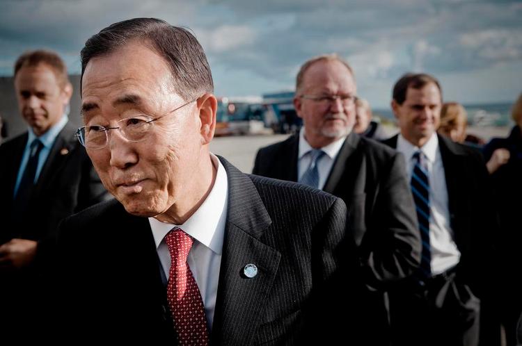 Topdiplomatisk. FN's generalsekretær Ban Ki-moon roser Danmarks bidrag til FN og har fulgt med i opførelsen af den nye FN-bygning i Frihavnen, som han også tidligere har besøgt (billedet). 