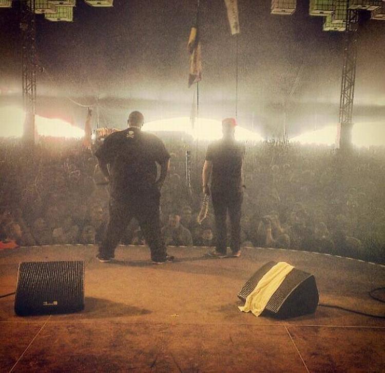 Afbrydelse. Sammen med flaben El-P gav Killer Mike (t.v.) verdenspremiere på et par numre fra deres fælles Run The Jewels-projekt. 