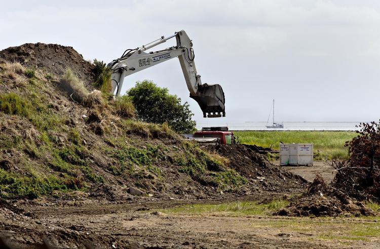 Forurening. Det er her på Prøvestenen, en lille ø ud for Amager, at Københavns kommune bruger forurenet jord til støjvolde. 