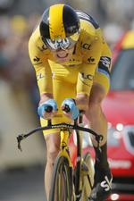 respekt.  »Jeg tager hatten af for Tony. Han viste, hvorfor han er verdensmester i denne disciplin«, konstaterer Chris Froome efter dagens etape. 