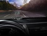 Køreklar. Et gps-system serverer de nødvendige informationer lige i førerens synsfelt. 