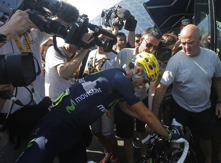 FÆRDIG. Alejandro Valverde blev kørt langt tilbage i klassementet på gårsdagens etape. 