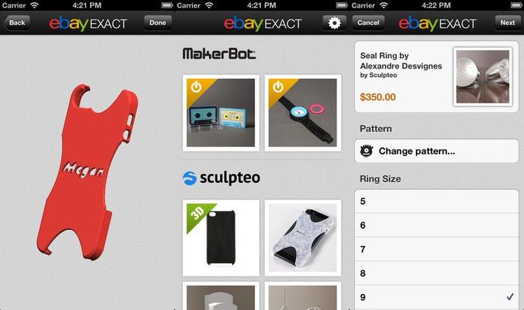FYSISK. Med eBays nye Exact-tjeneste kan du bestille 3D-printede ting, der bliver skræddersyet efter dit behov. Dermed tager eBay hul på markedet for 3D-printede ting, hvor private også vil kunne være med på et tidspunkt. 