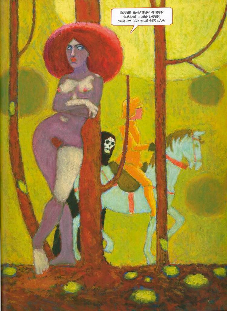 kurver. Jørgen Mogensen, kendt for 'Poeten og Lillemo', malede med pensel og oliefarver en begejstret kærlighedserklæring til de kvindelige kurver. 