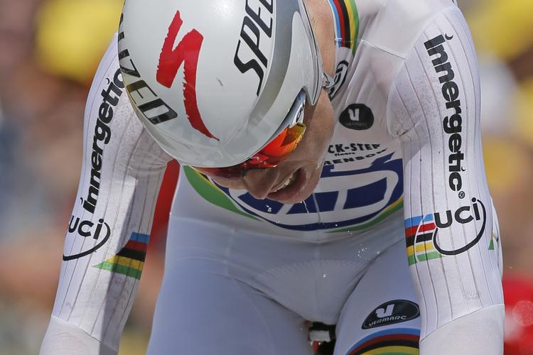 Verdensmester. Tyske Tony Martin er ikke kun forsvarende verdensmester i enkeltstart, han har også vundet de seneste fem gange, han har stillet op i disciplinen i alle løb. Deriblandt den første af årets enkeltstarter i Tour de France. 