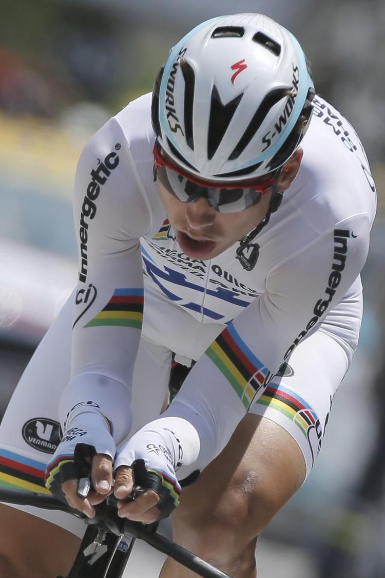 Favorit. Trods fem sejre på de sidste fem enkeltstarter, Tony Martin har kørt, så kunne han ikke sætte konkurrenterne til vægs på dagens enkeltstart. 