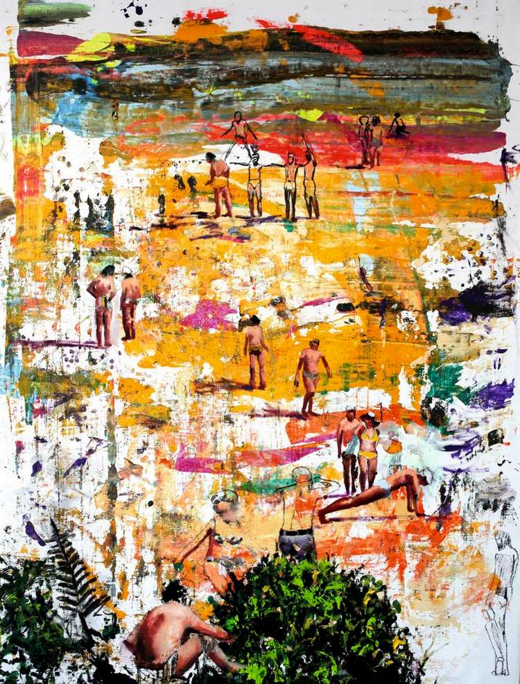 BALANCEGANG I Marius Berceas malerier er farverne i familie med dem, vi herhjemme kender fra John Kørner. 