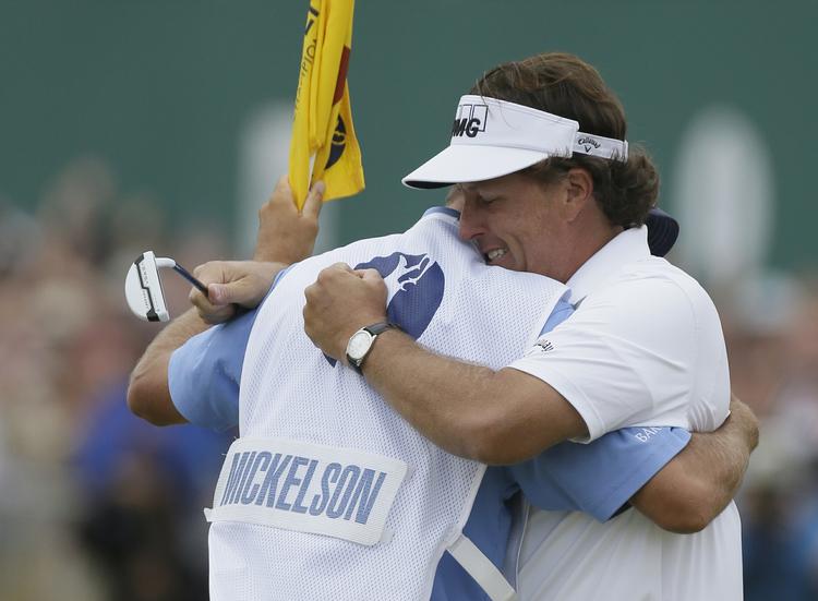 JUBEL. Phil Mickelson spillede fantastisk, da det spidsede til i British Open. 