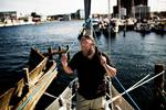 Hjem. Christian Hanforts båd er et flydende hjem. Her har han lagt til i København. 