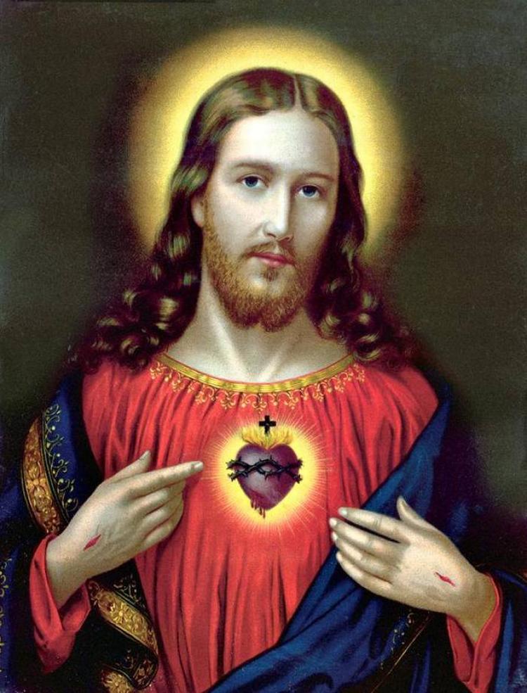 Sår. Dyrkelsen af det brændende og tornekronede hjerte satte sig utallige spor i 1600-tallets ikonografi og lever gennem folkelige votivbilleder og glansbilleder videre op til vor egen tid. Illustration fra bogen 