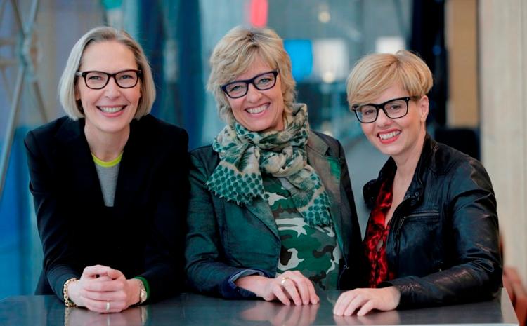 Medier. DR's Generaldirektør Maria Rørby Rønn, DR's medieredaktør Gitte Rabøl og DR's tidligere kanalchef Lotte Lindegaard. Sidstnævnte er nu skiftet til konkurrenten TV 2. 