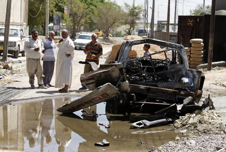 UDBRÆNDT. Flere bilbomber er gået af i Irak i dag. 