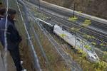 Ulykke. Toget kørte af sporet med 190 kilometer i timen. 
