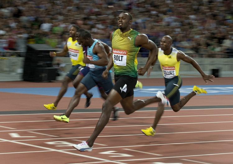 HURTIG. Usain Bolt beviste i går aftes endnu engang, at han er klodens hurtigste mand. 