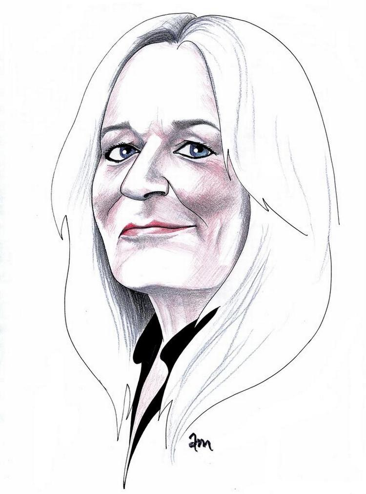 Rock'n'roll. Anne Linnet. Tegnet af Anne-Marie Steen Petersen 