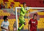 sikker. Martin Hansen leverede en flot indsats i målet for FC Nordsjælland i kampen mod Zenit St. Petersborg. 